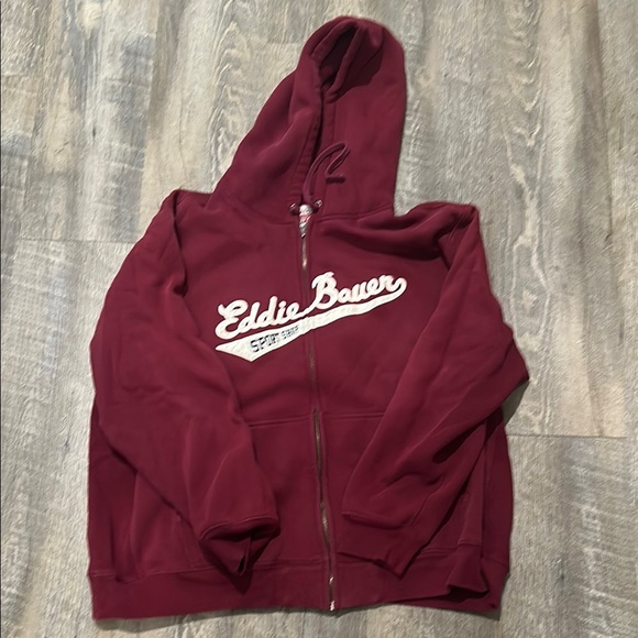 Eddie Bauer Maroon Hoodie - Picture 1 of 3